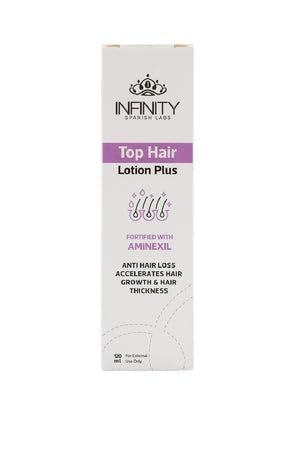 Infinity Spanish Labs Top Hair Lotion Plus Aminxyl Cream, Anti Hair Loss, Promotes Growth and Volume, 120 ml
