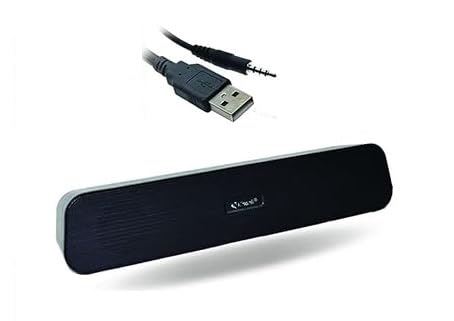 Wired USB Computer Soundbar Speaker – Dual Channel Stereo, Compact Design, Plug & Play for Laptop, Desktop, PC & TV