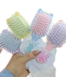 Mini Travel Detangler Brush, Small Purse-Sized Hair Brush for Kids, Girls, Anti-Static, Heat Resistant, Painless Combing for Curly, Wet, Dry Hair ()