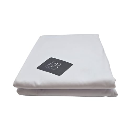 Fitted sheet White Single + 2 Pillow Egyptian cotton 80% Size 120 * 200