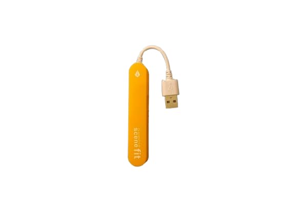 4-Port USB 2.0 Hub Yellow - Portable Expander for Laptop, Mouse, Keyboard, Drives - Plug & Play