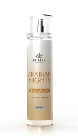 Infinity Clinic Pharma Body Splash, Arabian Nights, 250 ml, Refreshing Daily Fragrance, Quick-Drying Formula