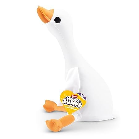 ZURU Hug A Lumps Mav the Goose Plush Toy, White Soft Stuffed Animal, Weighted and Squishy, 80cm