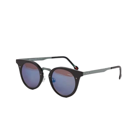 WEST Round Sunglasses For Unisex,black Frame,black Lens