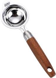 Dollar For Import Stainless Steel Egg Yolk Separator with Wooden Handle - Brown