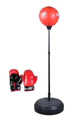 Professional Adjustable Boxing Training Stand and Boxing Gloves