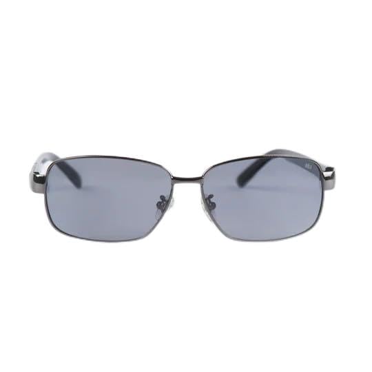 NBA Square Sunglasses For Unisex Black, Titanium Frame, Black Lens