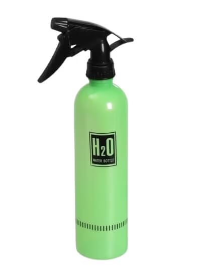 Multi Purpose H20 Water Spray Bottle 500 Ml For Curly Hair Empty Fine Mist Salon Spray Bottle Water Mist Trigger Sprayer For Taming Hair In Morning, Hairstyling, Plants Cleaning (Green)