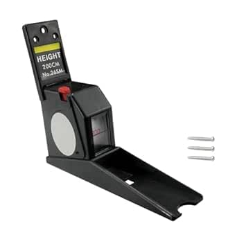 BWWNBY 2M Rotating Ruler, Wall Mounted Metal Tape Measure, Self-Curving Motion Gauge, Retractable Tape Measure Ruler, Height Measurement (Black)