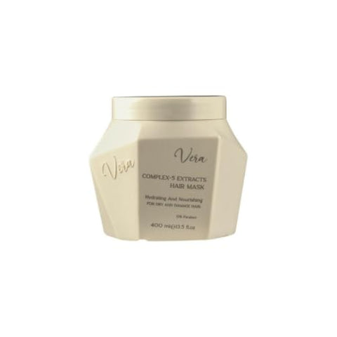 Complex - 5 Extract Hair Mask Hydrating and nourishing for dry & damaged hair (Vera Pro) - 400gm حمام كريم بالقوة الخماسية Lرطب ومغذي للشعر الجاف والتالف (فيرا برو) - 250 مل
