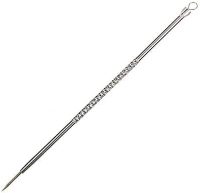 2 Piece Stainless Steel Blackhead & Pimple Remover Tool 2-in-1 for Clear Skin, Silver
