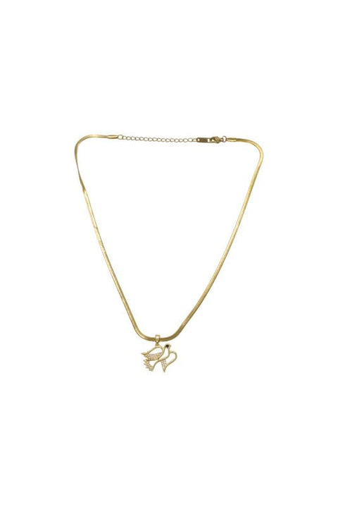 Stainless Steel Dove Pendant Necklace for Women – Gold