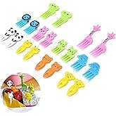 10 Pcs Kids Food Fork Set Cute Animal Shapes Fruit Decoration Lunch Box Safe Material Easy to Clean | By Generic