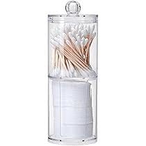 2 Movable Floors Organizer, Each Can Be Used Independently, for Storing Makeup, Accessories, and Hardware, Cotton and Dana Holder with Elegant Crystal Acrylic Cover