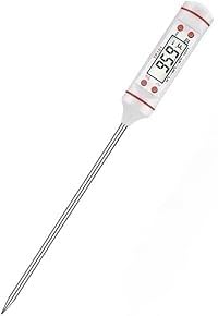 DOWNTOWN Digital Food Thermometer with LCD Display – Instant Read Kitchen Cooking Thermometer Probe for Meat, BBQ, Milk, Oil & Baking (°C/°F Switchable)