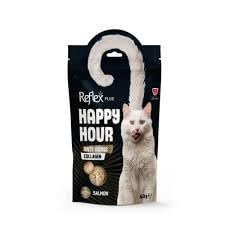 Reflex Plus Happy Hour Anti-Aging Collagen Salmon Flavor Treats for Cats 60g