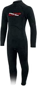 REEF Elite Series Kids Full Wetsuit, Black, 3MM Neoprene, Ultra-Flex, Back Zipper, for Swimming, Surfing and Diving بدله غطس اطفال