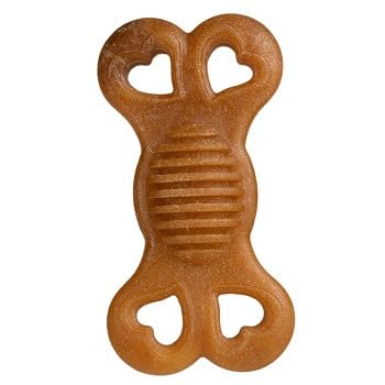 Large Durable Dog Chew Toy for Aggressive Chewers, Teething Stick with Heart Cutouts