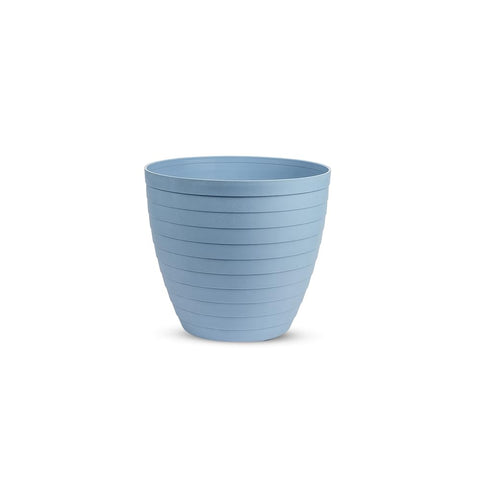 Plastic Flower Pot – 16 cm Blue – Mini BPA-Free Indoor/Outdoor Planter – Lightweight & Durable – Made in Spain