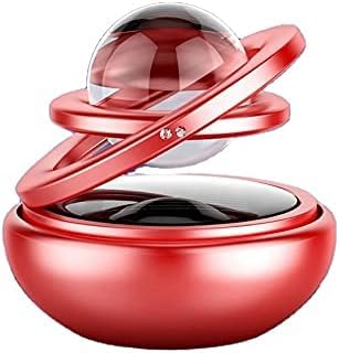 Metal Body Solar Powered Rotating Red Solar Crystal Car Air Freshener Car Dashboard Accessory For Car Interior Decoration For All Cars