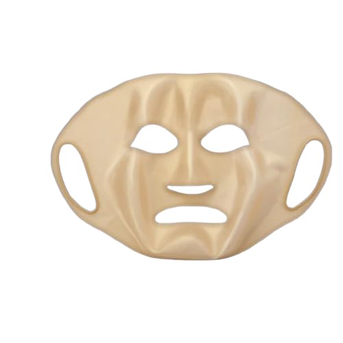 MySouqEg Store 3D Silicone Mask Face Women Skin Care Tool Hanging Ear Face Mask Gel Sheet Reusable Lifting Anti Wrinkle Firming Ear Fixed Tools 1Pcs (Gold)