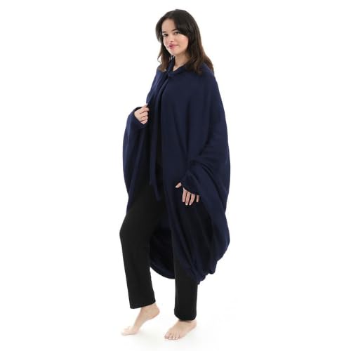 Snooze, Wearable blanket with hood, Dark blue