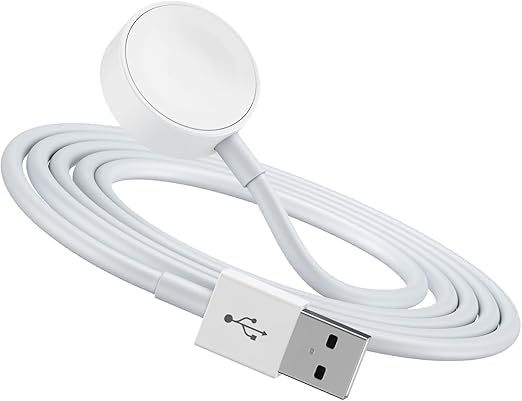 Wireless USB Watch Charger, Magnetic Charging Cable Compatible with All Watch Model X8 Ultra, X9 Ultra, PLUS, PRO (White)