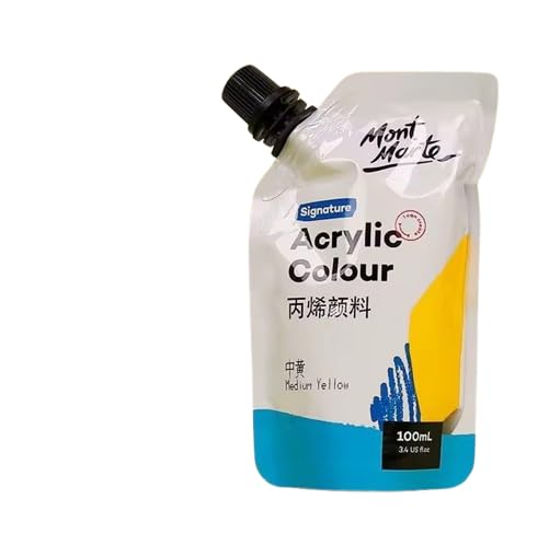 انبوبة اكريليك سائل 100 ملى مون مارتي Medium Yellow