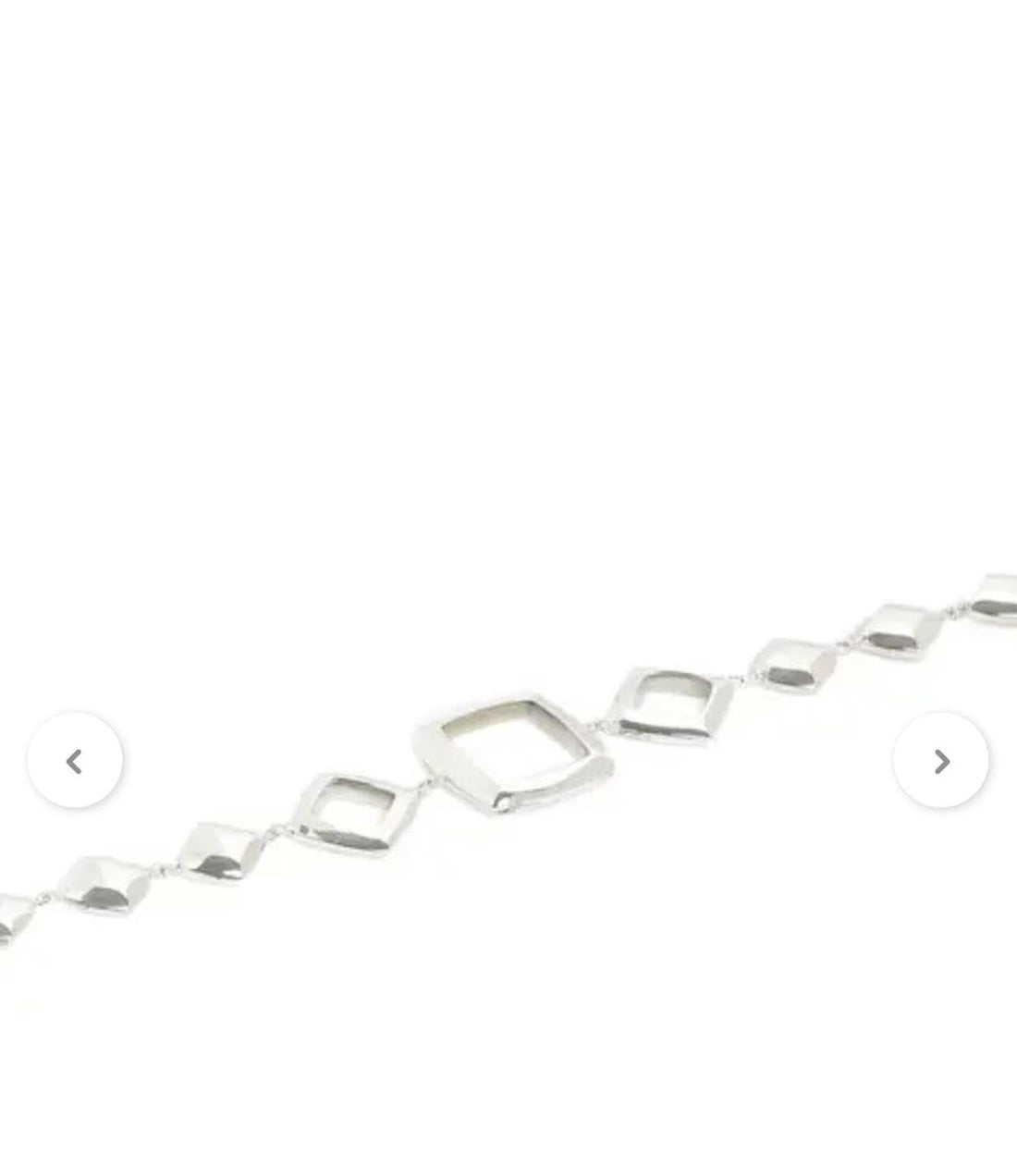A silver belt featuring a geometric square-link pattern, with a polished finish and an adjustable clasp.-Z10