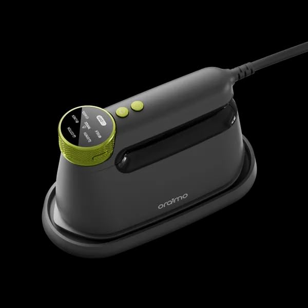 Oraimo SmartIron, 1740W Portable Electric Iron, Black with Green Accents