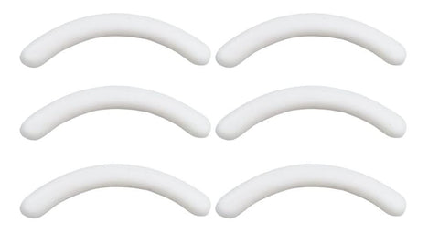 6PCS Eyelash Curler Refill Pads Silicone Rubber Curler Replacement Refill Pad Universal Lash Curler Refill Pads for Eyelash Curler, white