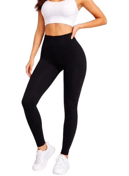 Mega Women's High Waist Lycra Soft Comfy Solid Leggings
