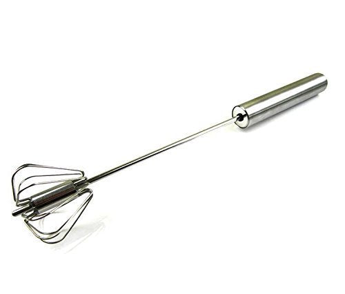 Alark Stainless Steel Hand Mixi - Handy churner, Lassi Maker,Butter Milk,Milk Shake, Tadkaa Daal,Cocktail, Sarbat,Cold Coffee,Egg Beater Rotating Push Whisks at Home (1pcs)