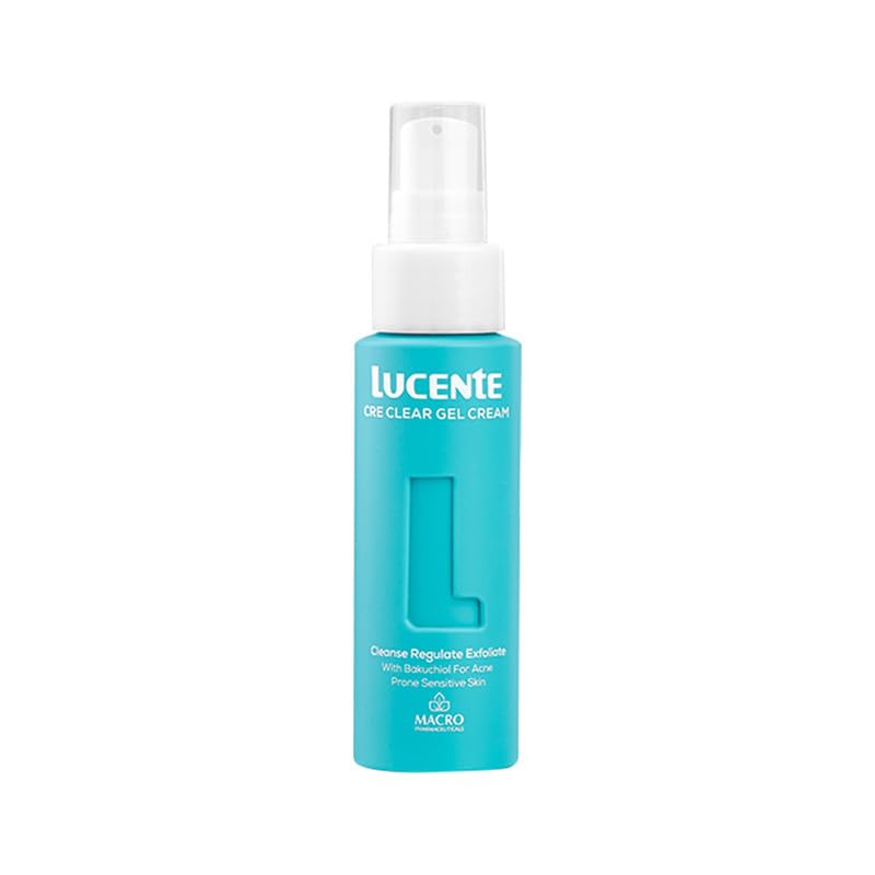 Lucente Cre Clear Gel Cream 50ml for Oily Skin with Gentle Exfoliation