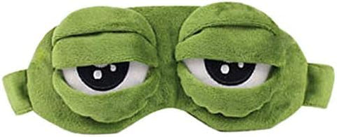 MySouq-Store 1Pcs - 3D Frog Cartoon Design Sleeping Eye Blinder Soft Plush Eye Mask Green