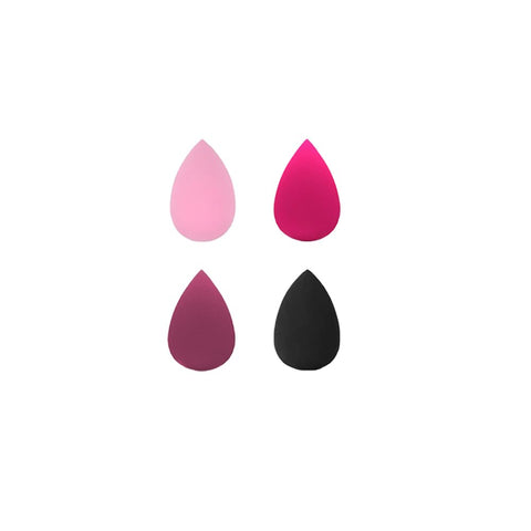 Hermania Mini Beauty Makeup Sponge, Latex Free Blender, Wet & Dry Foundation Concealer Blusher & Powder Applicators (Plum & Baby Pink, 4 Pieces)