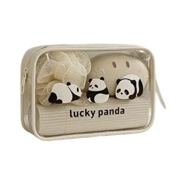 Travel Shampoo and Soap Organizer Bag with Loofah and Comb - Complete Shower Set for Trips.