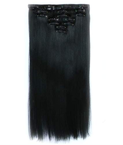 one year warranty_Fashion fluffy 7 sets long straight Hair Extension