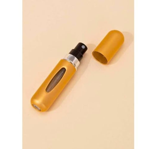 Portable Mini Refillable Perfume, Aftershave Atomizer Empty Spray Bottle for Travel Purse (Yellow)