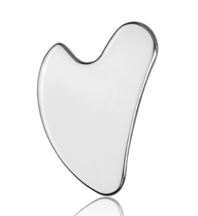 Stainless Steel Gua Sha Facial Tools, Guasha Tool for Face, Metal Gua Sha Tighten Skin Massage Tool, face Skin Care Body -small size -5 gm-Lightweight and thin