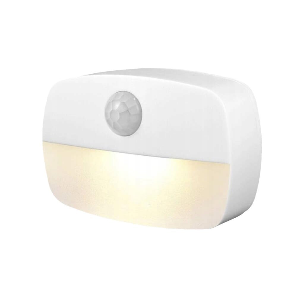 Generic Motion Sensor Night Light, Cordless Battery-Powered LED, Modern White, 1 Pack