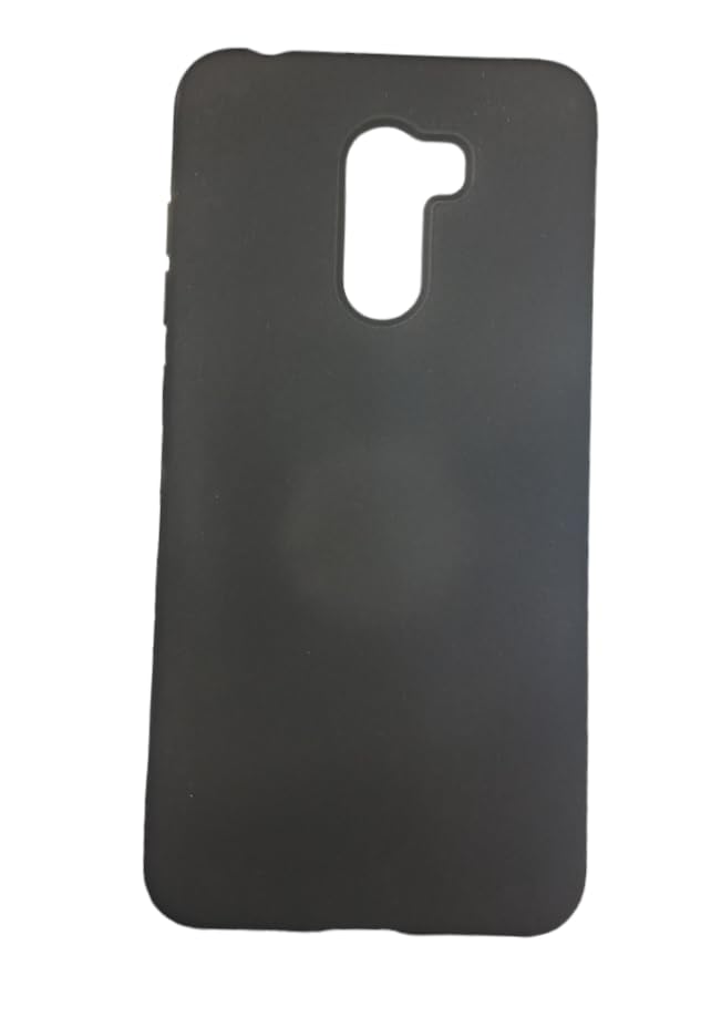 SILICONE COVER FOR POCO F1 Excellent quality and good protection for mobile (Black)