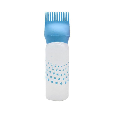 Nopatia Hair Dye Oil Dispenser Bottle with Professional Comb for Even and Easy Distribution Hair Dye Tool Hair Dye Tool Scalp Care at Home Ensures Oil Reach Roots for Perfect Salon Results (Milky)