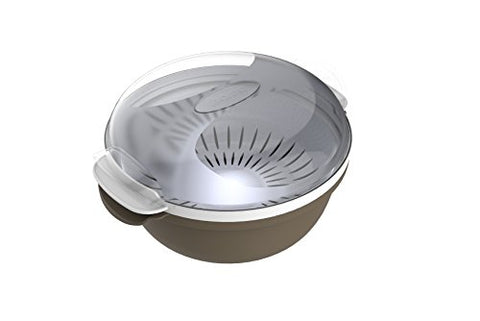 Bama Microwave Steamer - 1.8L, Taupe, Multi-Purpose (Made in Italy)