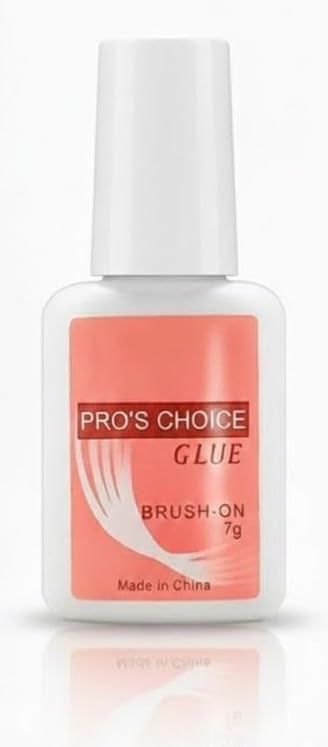 Nail Glue press on nail glue with brush for nail tips Strong Adhesive for Acrylic Nails Brush on nail tips Extension Glue Long-Lasting Quick-Drying Glue-7gm