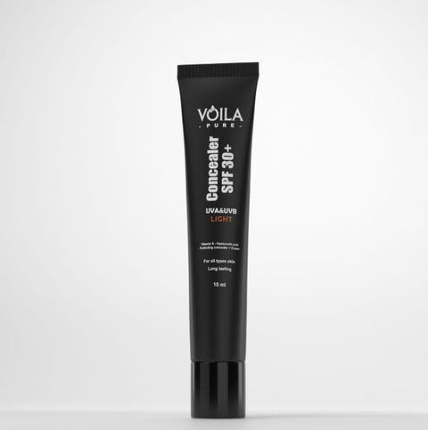 Viola Concealer SPF 30+ - Perfect Coverage Light Lasting with Full Sun Protection Nourishes Skin with Vitamin K & Hyaluronic - All Day Natural Finish - 15ml