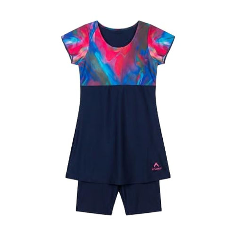 Women's Swimsuit Half Sleeve and Shorts - Elastic Quick Dry Waterproof Material - Comfortable Sports Swimwear and Sea WH.09