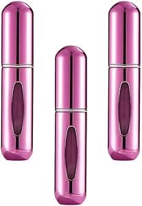 Mini Travel Lipstick Bullet Containers, 3 Pieces, Purple, 5m Refillable Cosmetic Tubes