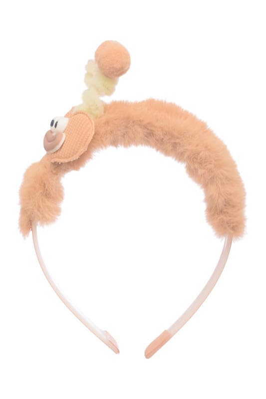 Daphane Padded Headband With Doll Design For Girls - Brown - 1513