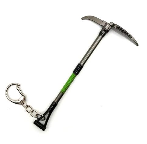 Fortnitey Keychain Pickaxe Green